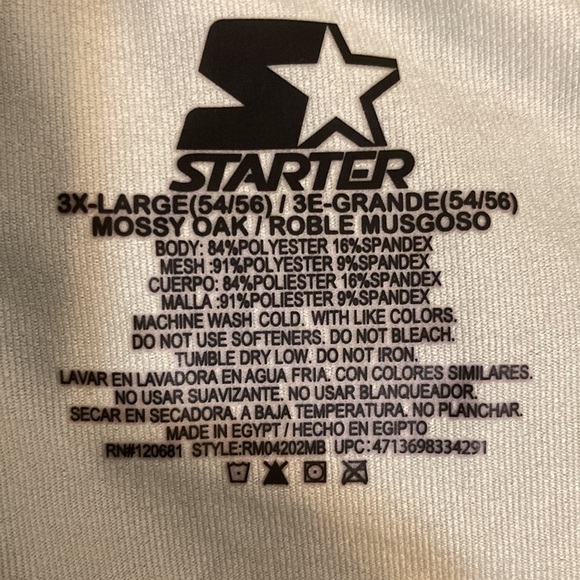 Mossy oak break up Starter nylon athletic base layer men’s 3X XXXL - Picture 5 of 6